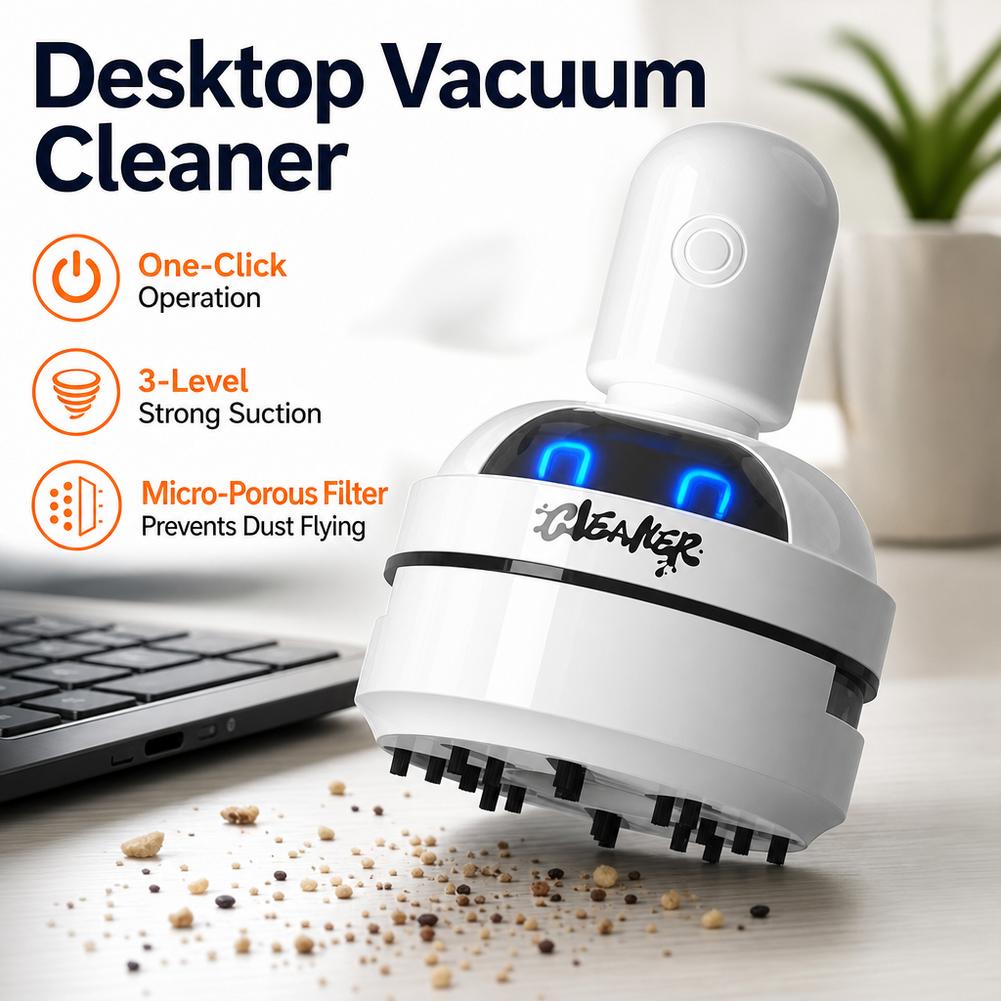 Mini Desktop Vacuum Cleaner For Eraser Dust - Aspiradora de escritorio, recargable por USB,