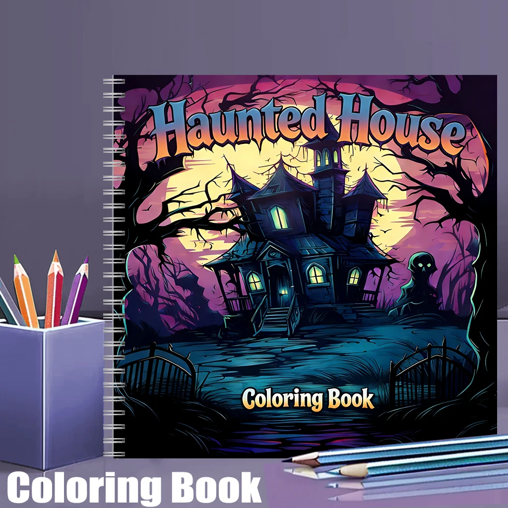 School Supplies - Libro de Colorear de Casas Encantadas