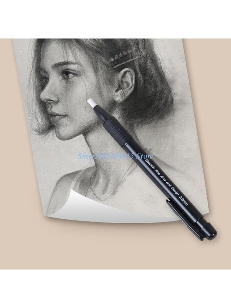 Retractable Eraser Pen Click - Bolígrafo borrador clics retráctil R6FF, 5