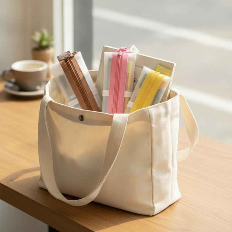 Clear Mesh Pencil Pouch For Exam - Estuche Transparente de Malla con Doble