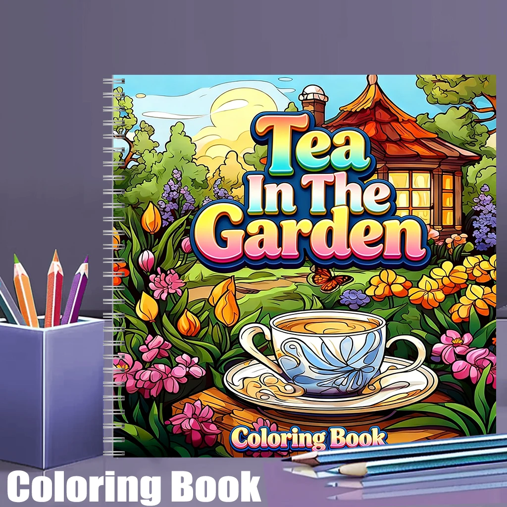 School Supplies - Libro para colorear Tea In The
