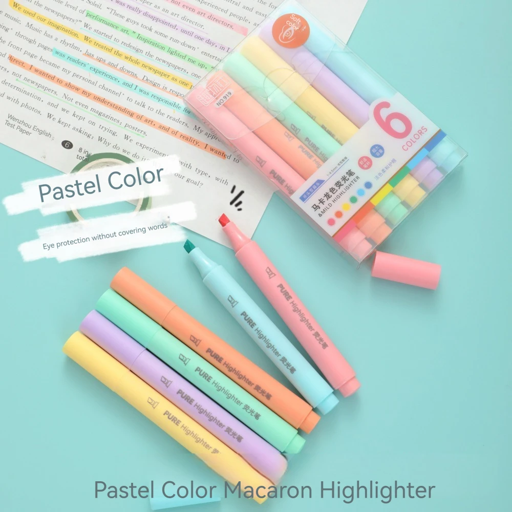 Juego de 6 Rotuladores Fluores - Pastel Highlighter Set Double Ended reseña y precio
