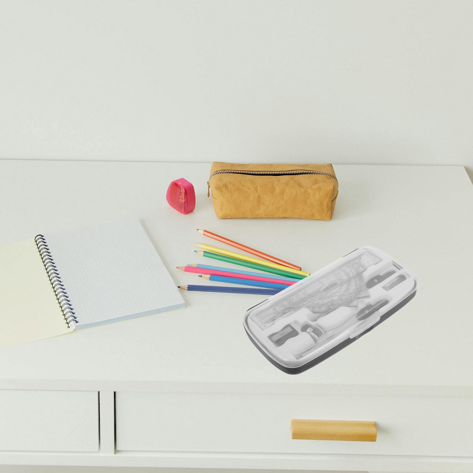 1 juego de instrumentos de dib - Math Geometry Set With Compass reseña y precio