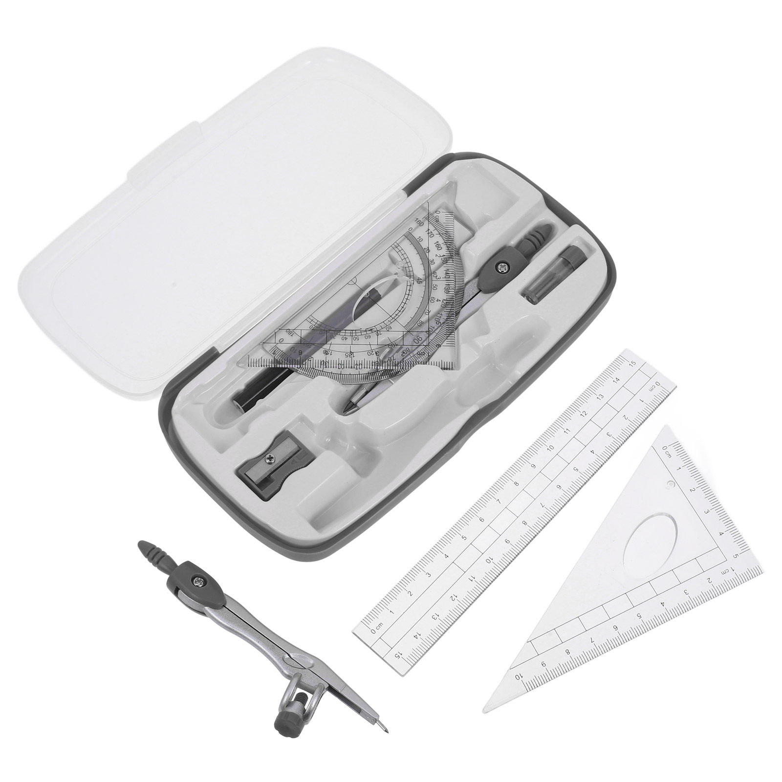 1 juego de instrumentos de dib - Math Geometry Set With Compass reseña y precio
