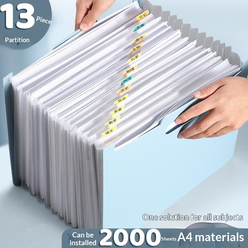 Carpeta de archivo extensible  - Expandable Accordion File Folder 13 Pockets reseña y precio