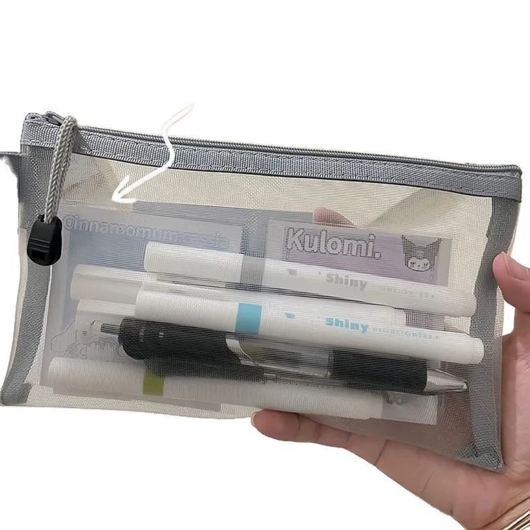 Bolsa de almacenamiento de láp - Clear Mesh Pencil Pouch For Exam reseña y precio