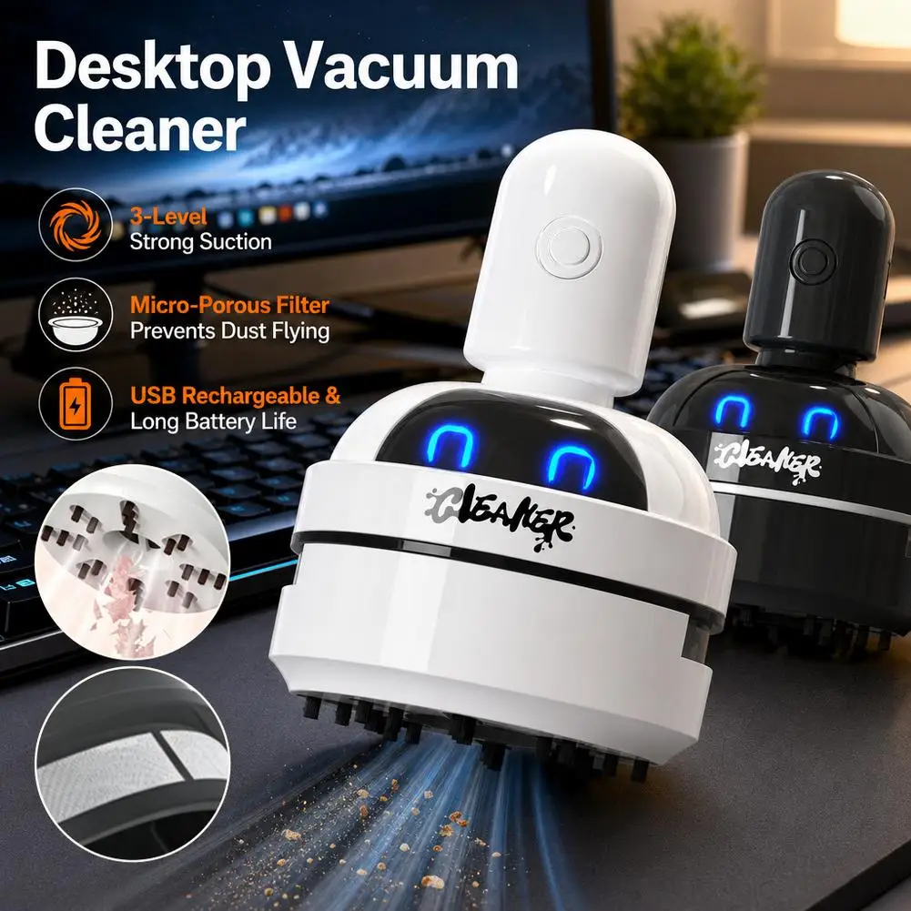 Aspiradora de escritorio mini, - Mini Desktop Vacuum Cleaner For Eraser Dust reseña y precio