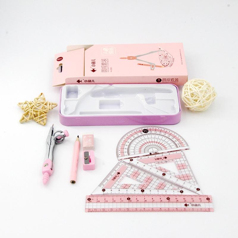 Juego de 8 piezas de material  - Math Geometry Set With Compass reseña y precio