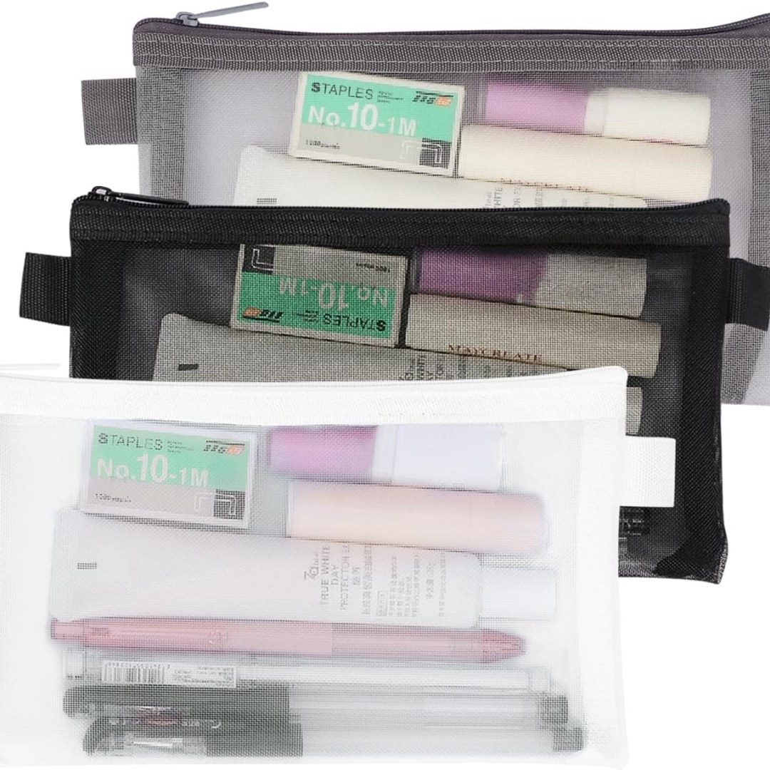 Bolsa de papelería de oficina  - Clear Mesh Pencil Pouch For Exam reseña y precio