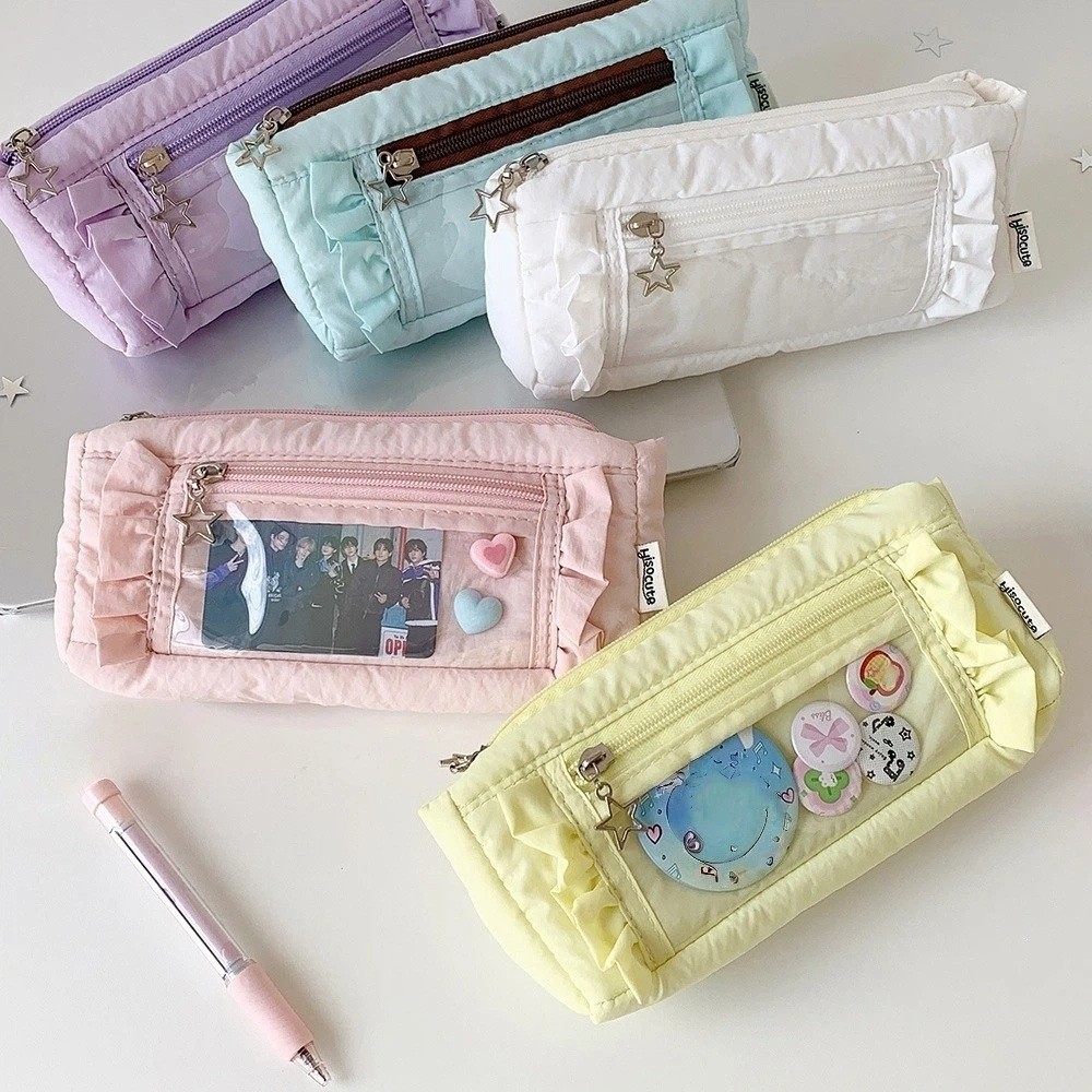 Estuche de papelería coreano c - Aesthetic Large Pencil Case Pouch reseña y precio