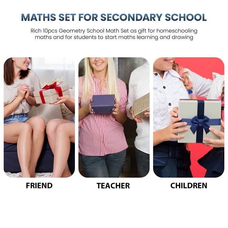 Juego de compases de geometría - Math Geometry Set With Compass reseña y precio