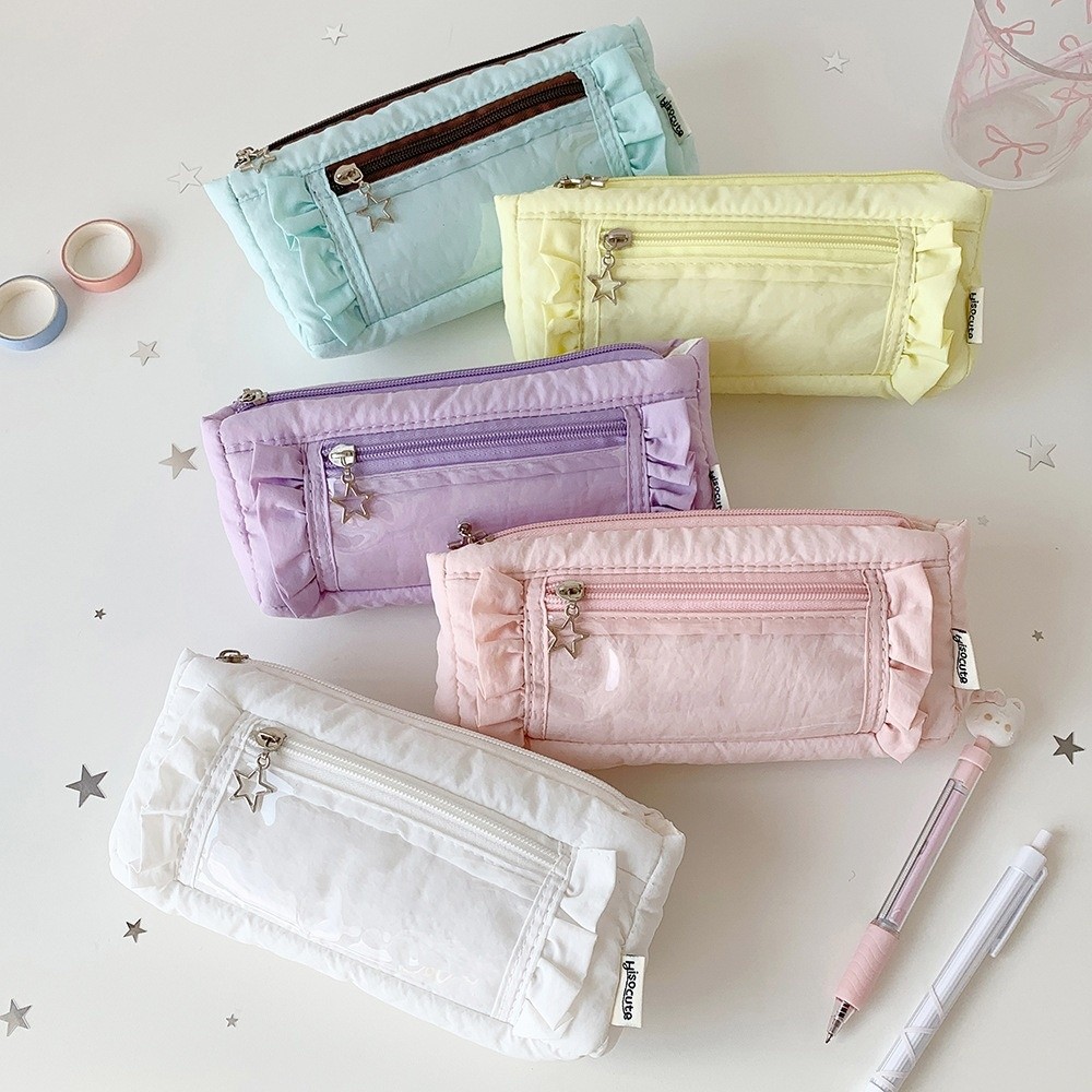 Estuche de papelería coreano c - Aesthetic Large Pencil Case Pouch reseña y precio