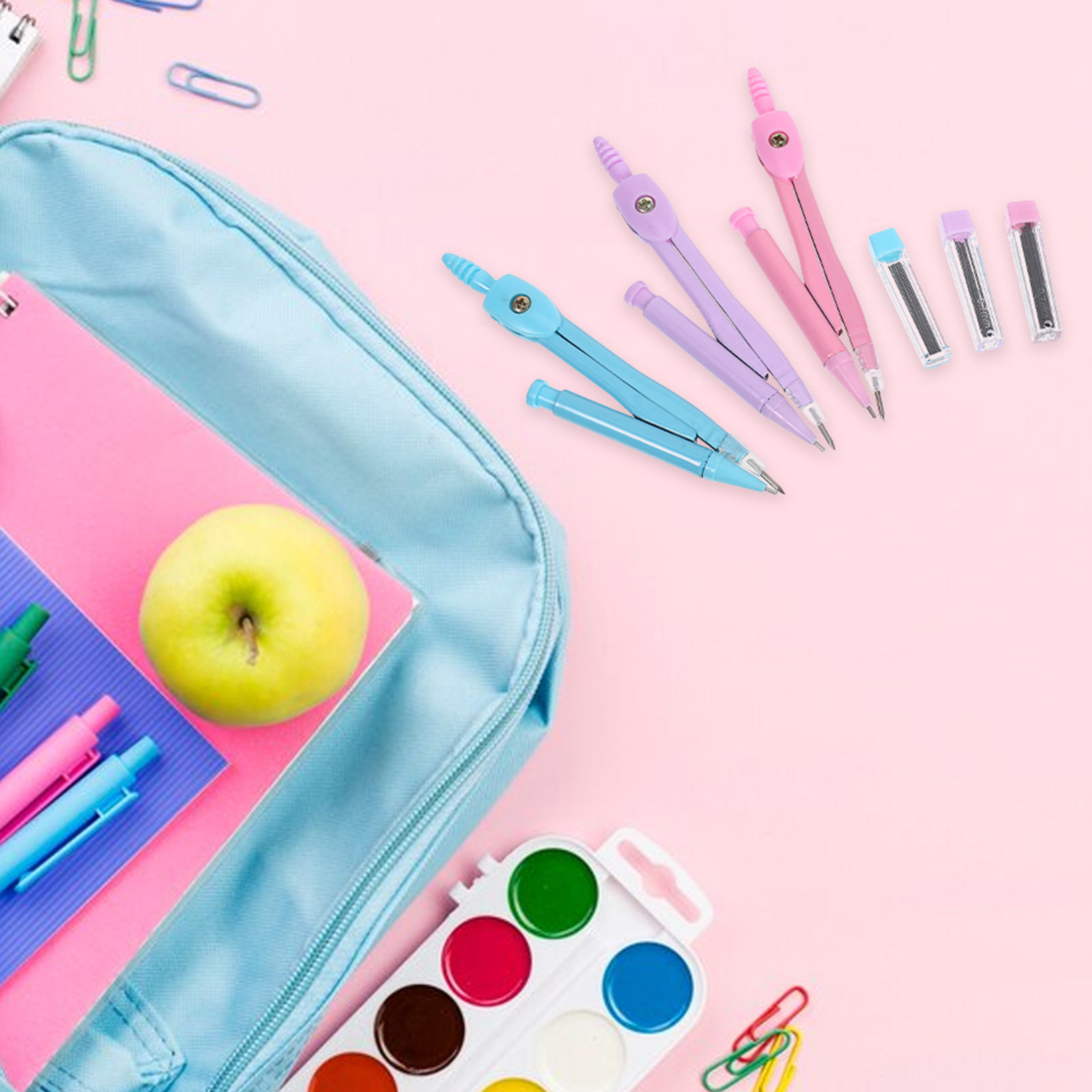 Compass de dibujo, herramienta - Math Geometry Set With Compass reseña y precio