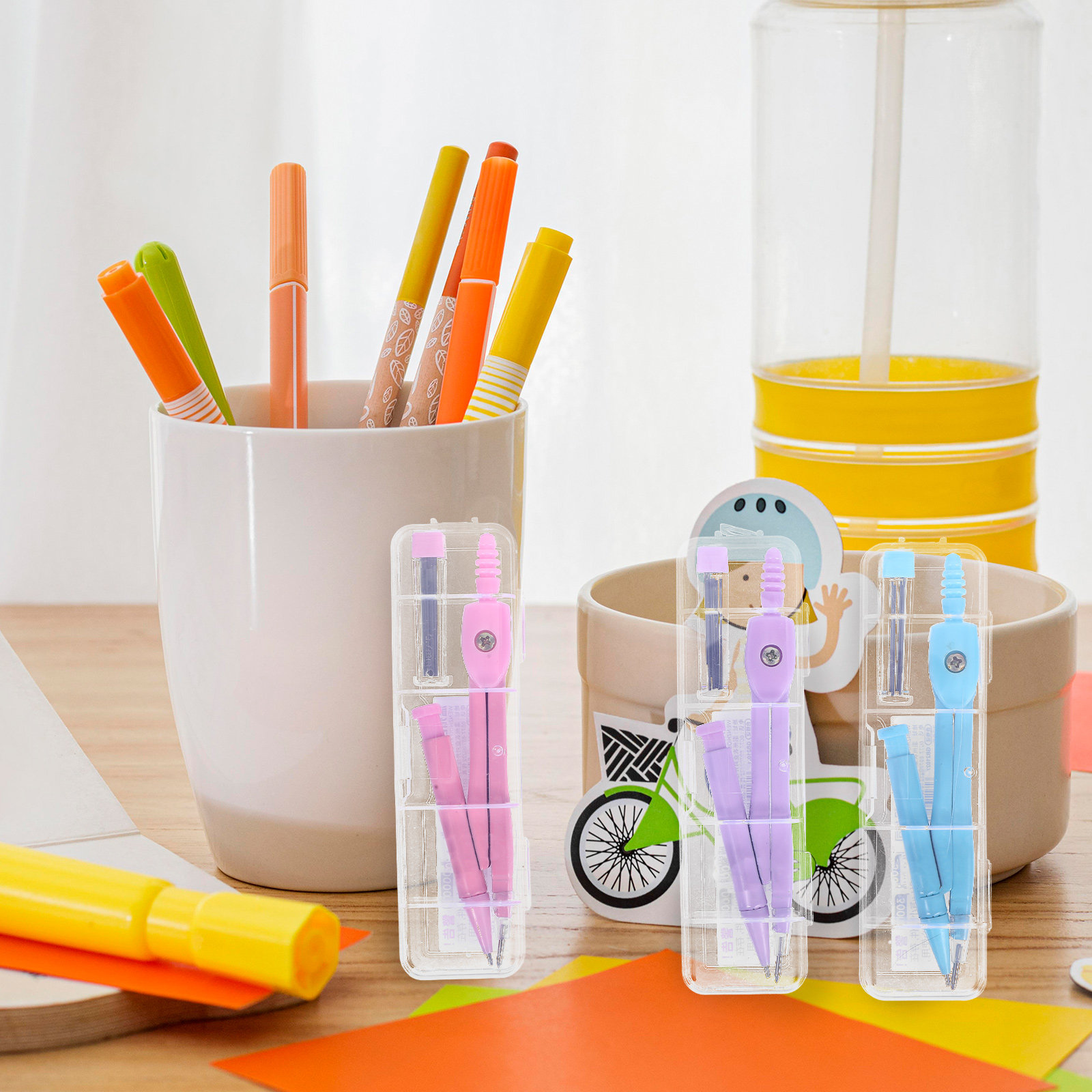 Compass de dibujo, herramienta - Math Geometry Set With Compass reseña y precio